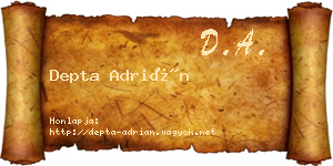 Depta Adrián névjegykártya